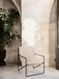 ferm LIVING Outdoor Seating|Chairs And Benches<Desert Lounge Chair - Black/ Sand
