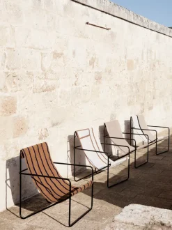 ferm LIVING Outdoor Seating|Chairs And Benches<Desert Lounge Chair - Black/Soil Light Beige
