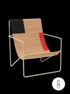 ferm LIVING Outdoor Seating|Chairs And Benches<Desert Lounge Chair - Cashmere/ Block
