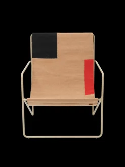 ferm LIVING Outdoor Seating|Chairs And Benches<Desert Lounge Chair - Cashmere/ Block