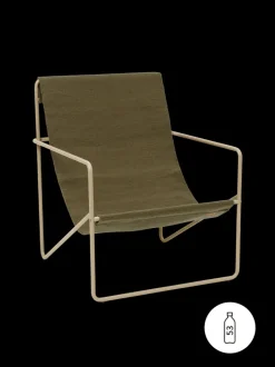 ferm LIVING Outdoor Seating|Chairs And Benches<Desert Lounge Chair - Cashmere/ Olive