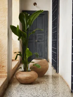ferm LIVING Outdoor Pots|Plant Pots<Dodu Pot - Tall - Brown Light Brown