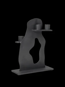 ferm LIVING Candleholders<Erode Candle Holder - Aluminium Black