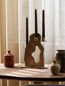ferm LIVING Candleholders<Erode Candle Holder - Brass