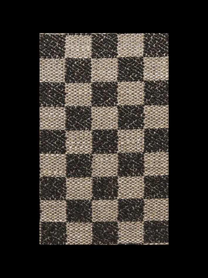 ferm LIVING Fabric Samples|Fabric Samples<Fabric Sample - Check - Sand/Black Sand/Black