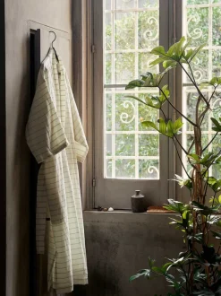 ferm LIVING Towels<Field Robe - /Chocolate Off-White