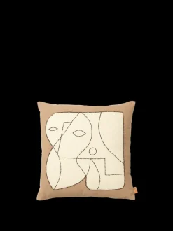 ferm LIVING Cushions<Figure Cushion - /Off-White Dark Taupe