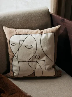 ferm LIVING Cushions<Figure Cushion - /Off-White Dark Taupe
