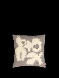ferm LIVING Cushions<Figure Cushion - Blue/Off-White Grey