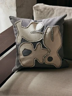 ferm LIVING Cushions<Figure Cushion - Blue/Off-White Grey