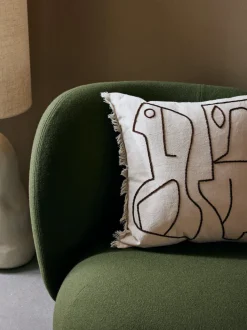 ferm LIVING Cushions<Figure Cushion - /Coffee Off-White
