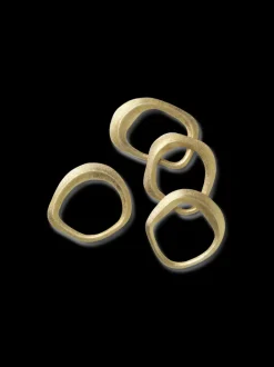 ferm LIVING Kitchen Tools And Utensils<Flow Napkin Rings - Set of 4 - Brass