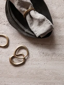 ferm LIVING Kitchen Tools And Utensils<Flow Napkin Rings - Set of 4 - Brass