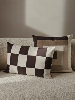 ferm LIVING Cushions<Fold Patchwork Cushion - /Undyed Coffee