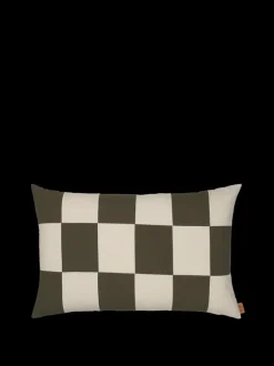 ferm LIVING Cushions<Fold Patchwork Cushion - /Undyed Dark Olive