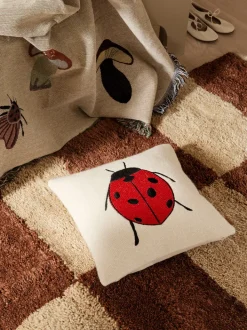 ferm LIVING Textiles<Forest Embroidered Cushion - Ladybird
