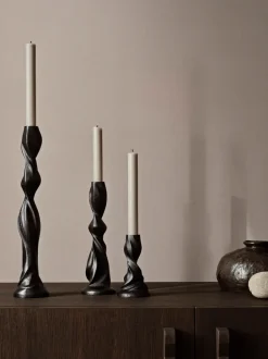 ferm LIVING Candleholders<Gale Candle Holder - Large - ened Aluminium Black