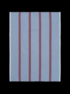 ferm LIVING Kitchen Textiles<Hale Tea Towel - /Burgundy Faded Blue
