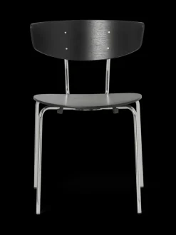 ferm LIVING Chairs And Benches<Herman Dining Chair - Chrome - Veneer Black