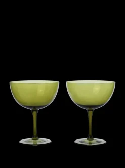 ferm LIVING Glasses<Host Cocktail Glasses - Set of 2 - Moss Green