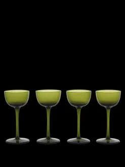 ferm LIVING Glasses<Host Liqueur Glasses - Set of 4 - Moss Green