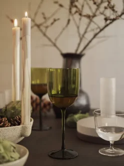 ferm LIVING Glasses<Host White Wine Glasses - Set of 2 - Moss Green