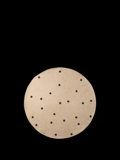 ferm LIVING Rugs|Round Rugs<Jute Carpet - Small - Black Dots Natural