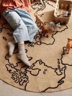 ferm LIVING Rugs|Round Rugs<Jute Carpet - World - Ø100 cm Natural