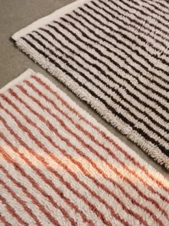 ferm LIVING Rectangular Rugs<Kami Knotted Rug - /Coffee - 80 x 120 cm Off-White