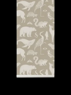ferm LIVING Wallpaper|Wallpaper<Katie Scott Wallpaper - Animals - Sand