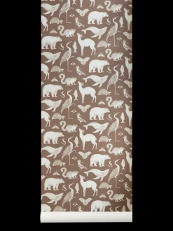 ferm LIVING Wallpaper|Wallpaper<Katie Scott Wallpaper - Animals - Toffee