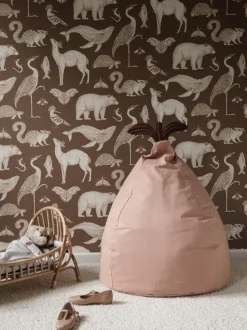 ferm LIVING Wallpaper|Wallpaper<Katie Scott Wallpaper - Animals - Toffee