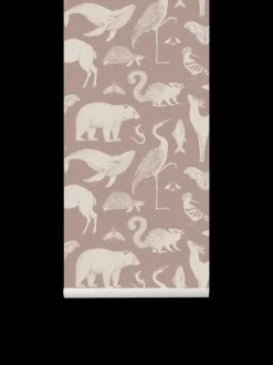 ferm LIVING Wallpaper|Wallpaper<Katie Scott Wallpaper - Animals - Dusty Rose