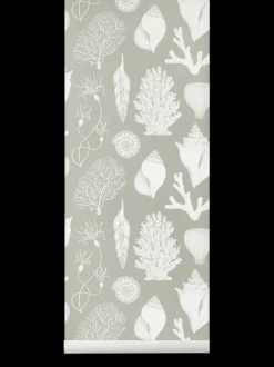 ferm LIVING Wallpaper|Wallpaper<Katie Scott Wallpaper - Shells - Aqua