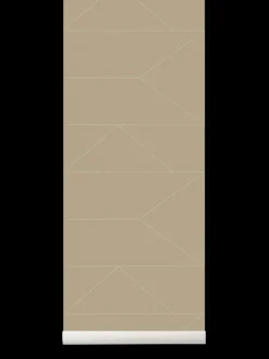 ferm LIVING Wallpaper<Lines Wallpaper - Cashmere