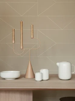 ferm LIVING Wallpaper<Lines Wallpaper - Cashmere