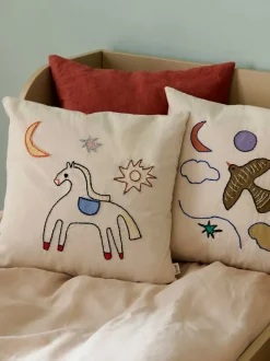 ferm LIVING Textiles<Naive Cushion - Bird Off-White