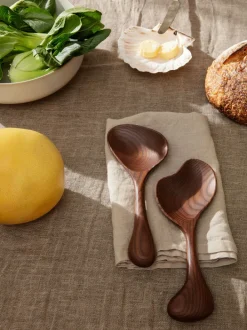 ferm LIVING Kitchen Tools And Utensils<Os Salad Servers - Dark Brown