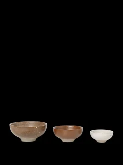 ferm LIVING Kitchen Tools And Utensils|Plates And Bowls<Petite Bowls - Set of 3 - Multi Brown