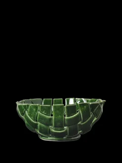 ferm LIVING Plates And Bowls<Plait Bowl - Ø24 - Emerald Green