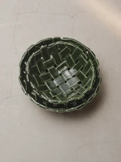 ferm LIVING Plates And Bowls<Plait Bowl - Ø24 - Emerald Green