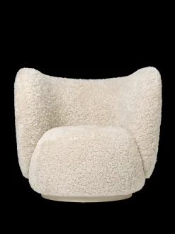 ferm LIVING Lounge Chairs And Poufs<Rico Lounge Chair - Sheepskin - - US Moonlight