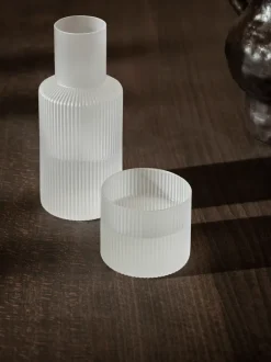 ferm LIVING Carafes<Ripple Carafe Set - Small - Frosted White