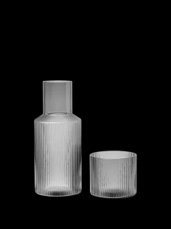 ferm LIVING Carafes<Ripple Carafe Set - Small - Smoked Grey