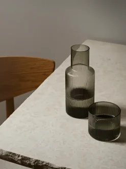 ferm LIVING Carafes<Ripple Carafe Set - Small - Smoked Grey