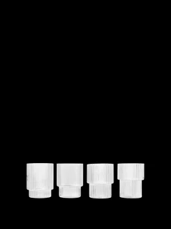ferm LIVING Glasses<Ripple Glasses - Set of 4 - Clear