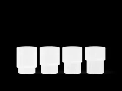 ferm LIVING Glasses<Ripple Glasses - Set of 4 - Frosted White