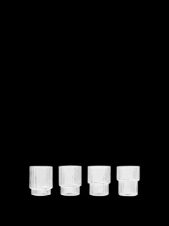 ferm LIVING Glasses<Ripple Small Glasses - Set of 4 - Clear