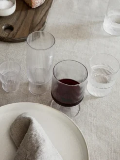 ferm LIVING Glasses<Ripple Small Glasses - Set of 4 - Clear