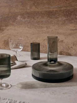 ferm LIVING Carafes<Ripple Wine Carafe - Smoked Grey